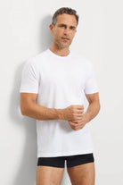Olymp Modern Fit Crew Neck 2 Pack T-Shirt - White