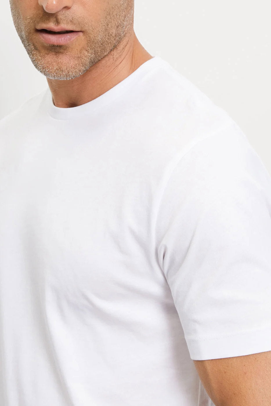 Olymp Modern Fit Crew Neck 2 Pack T-Shirt - White