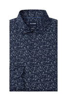 Olymp Modern Fit Smart Business Floral Print Shirt - Navy