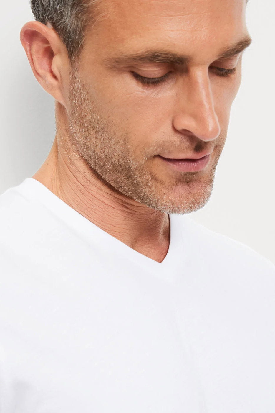 Olymp Modern Fit V-Neck 2 Pack T-Shirt - White