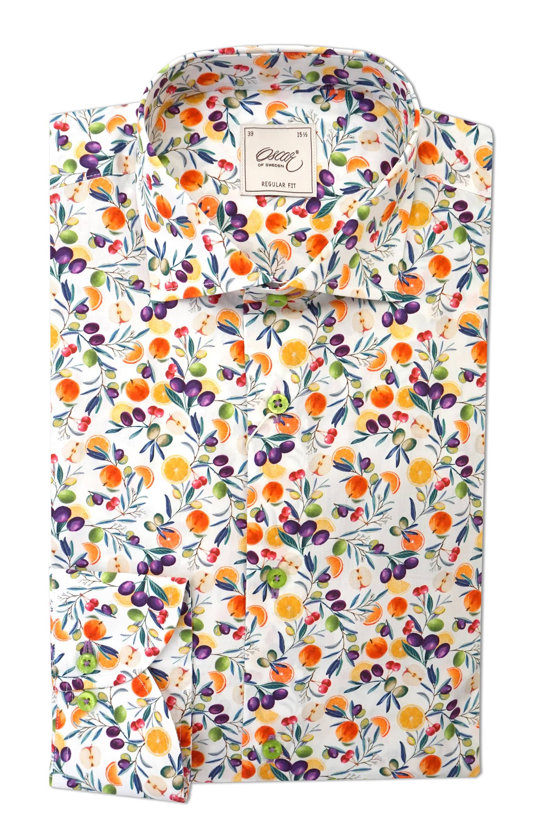 Oscar Pure Cotton Fruit Print Shirt -  Multi