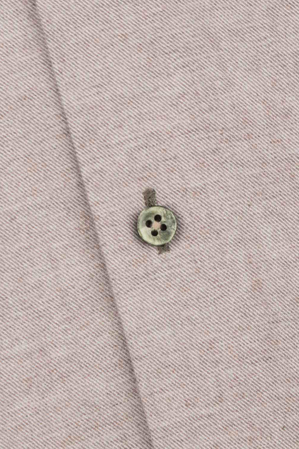 Oscar Pure Cotton Slub Shirt with Trim - Champagne