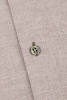 Oscar Pure Cotton Slub Shirt with Trim - Champagne