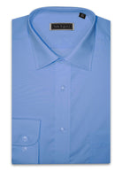 Peter England Non-Iron Plain Shirt - Large Sizes - French Blue