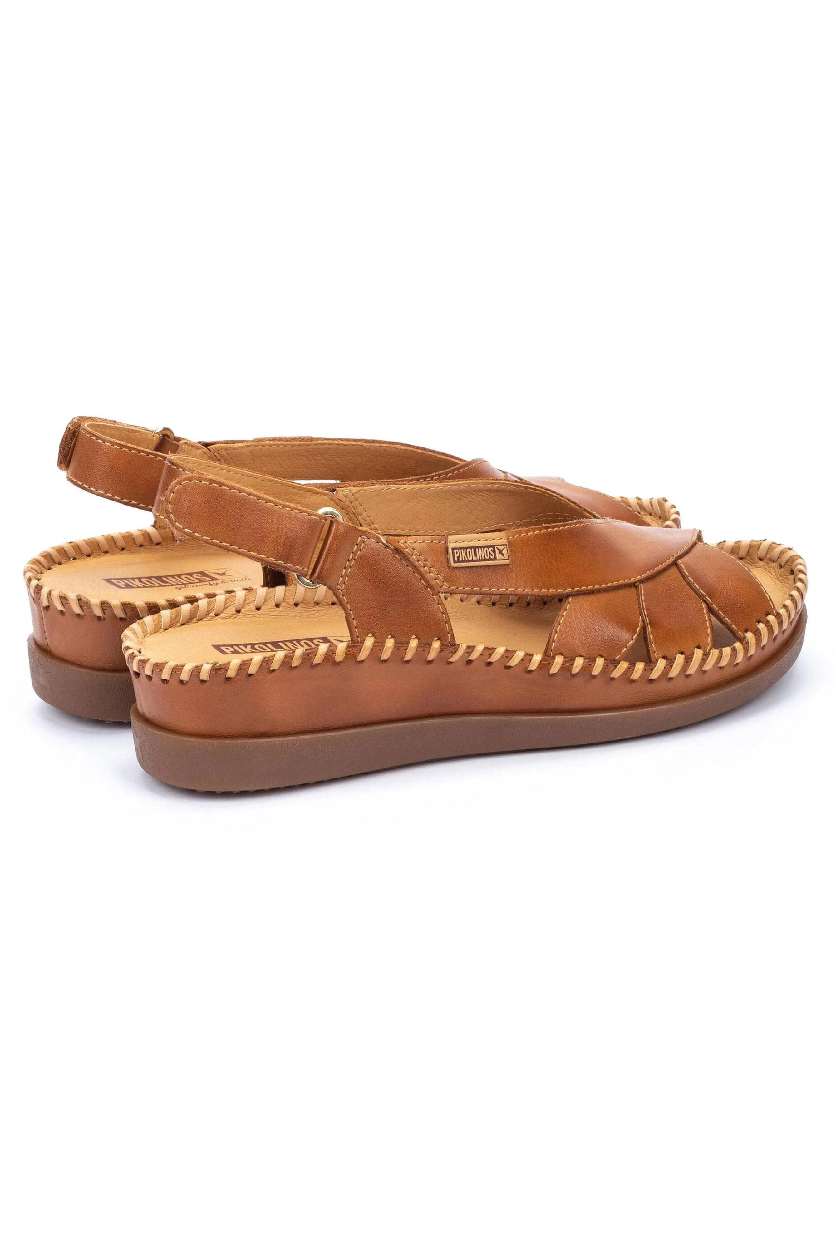 Pikolinos Cadaques Leather Sandals - Brandy