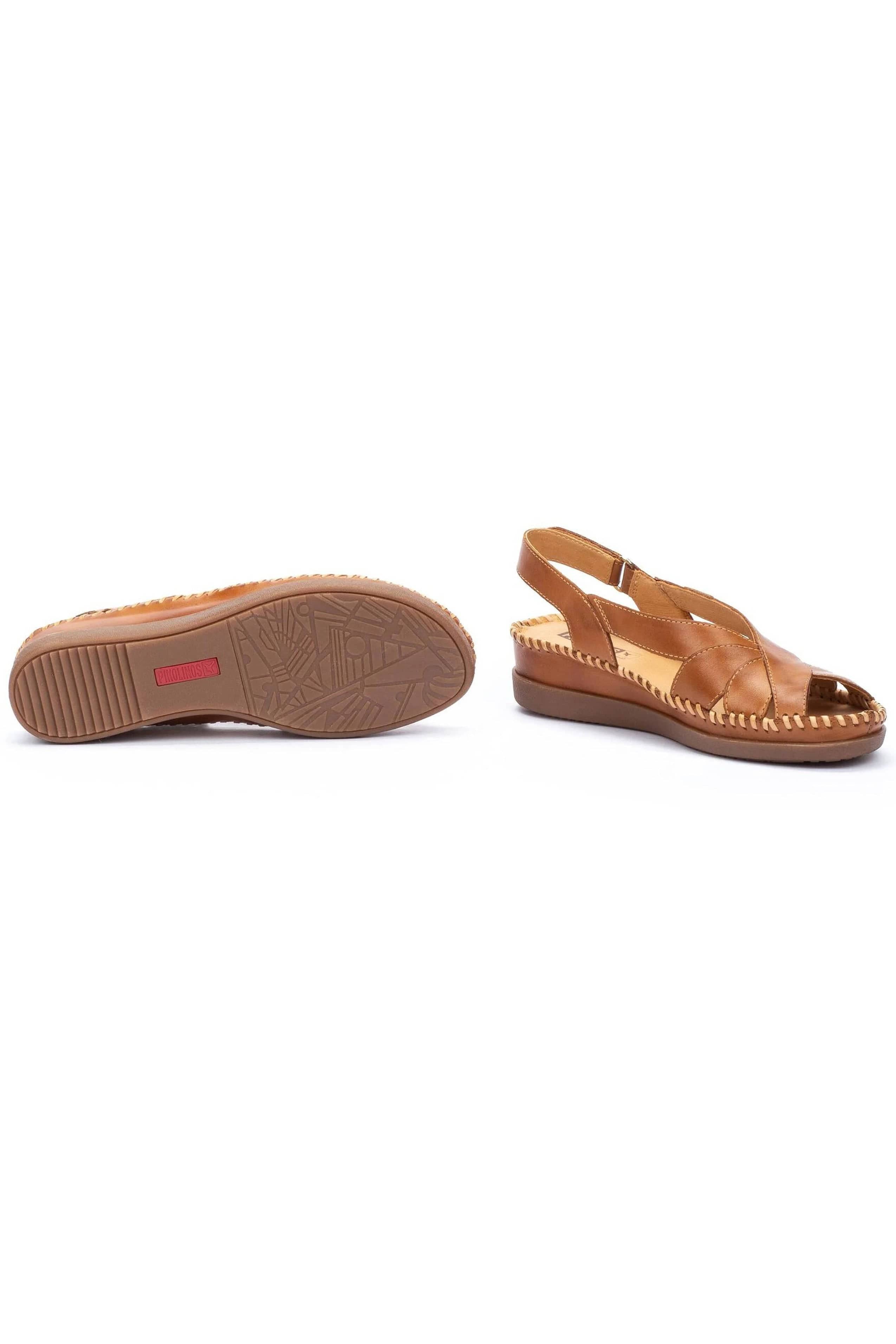 Pikolinos Cadaques Leather Sandals - Brandy