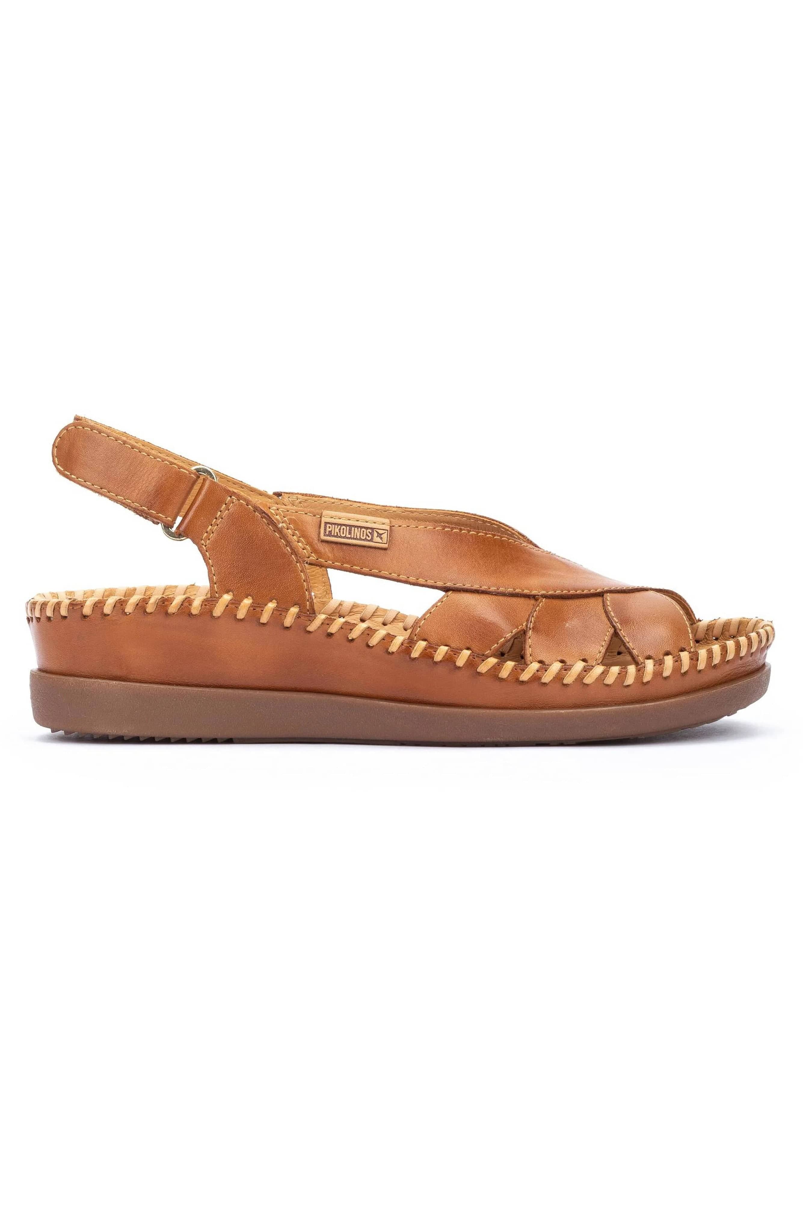 Pikolinos Cadaques Leather Sandals - Brandy