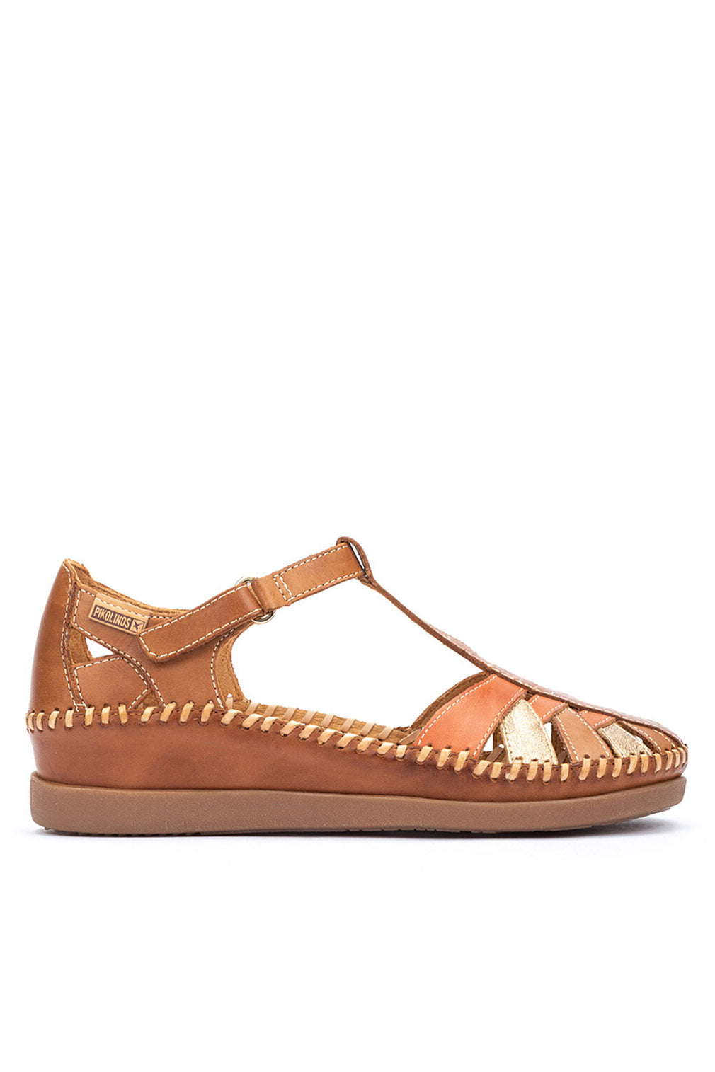 Pikolinos Cadaques Leather Woven Sandals - Brandy