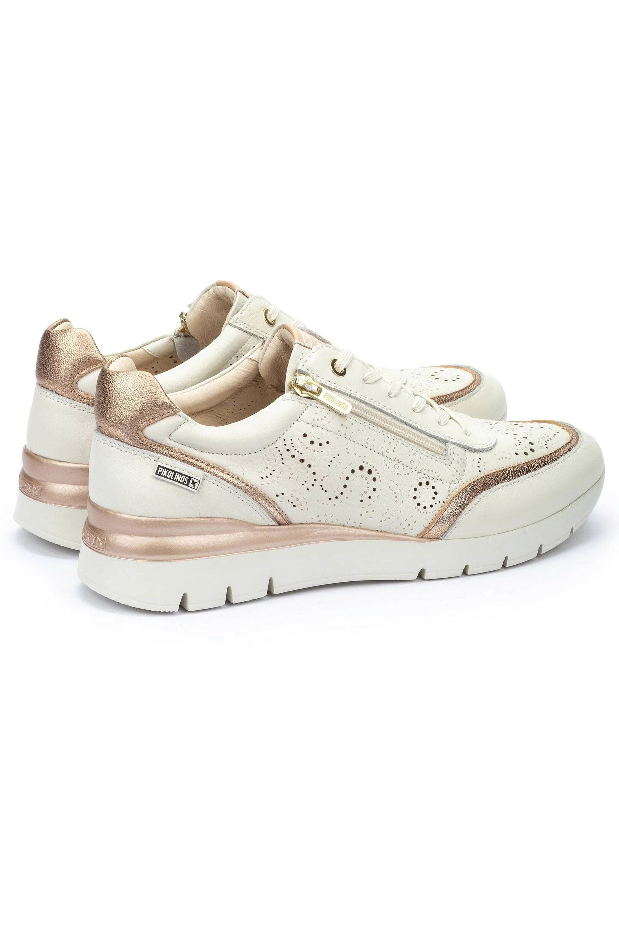 Pikolinos Cantabria Leather Side-Zip Trainers - Nata