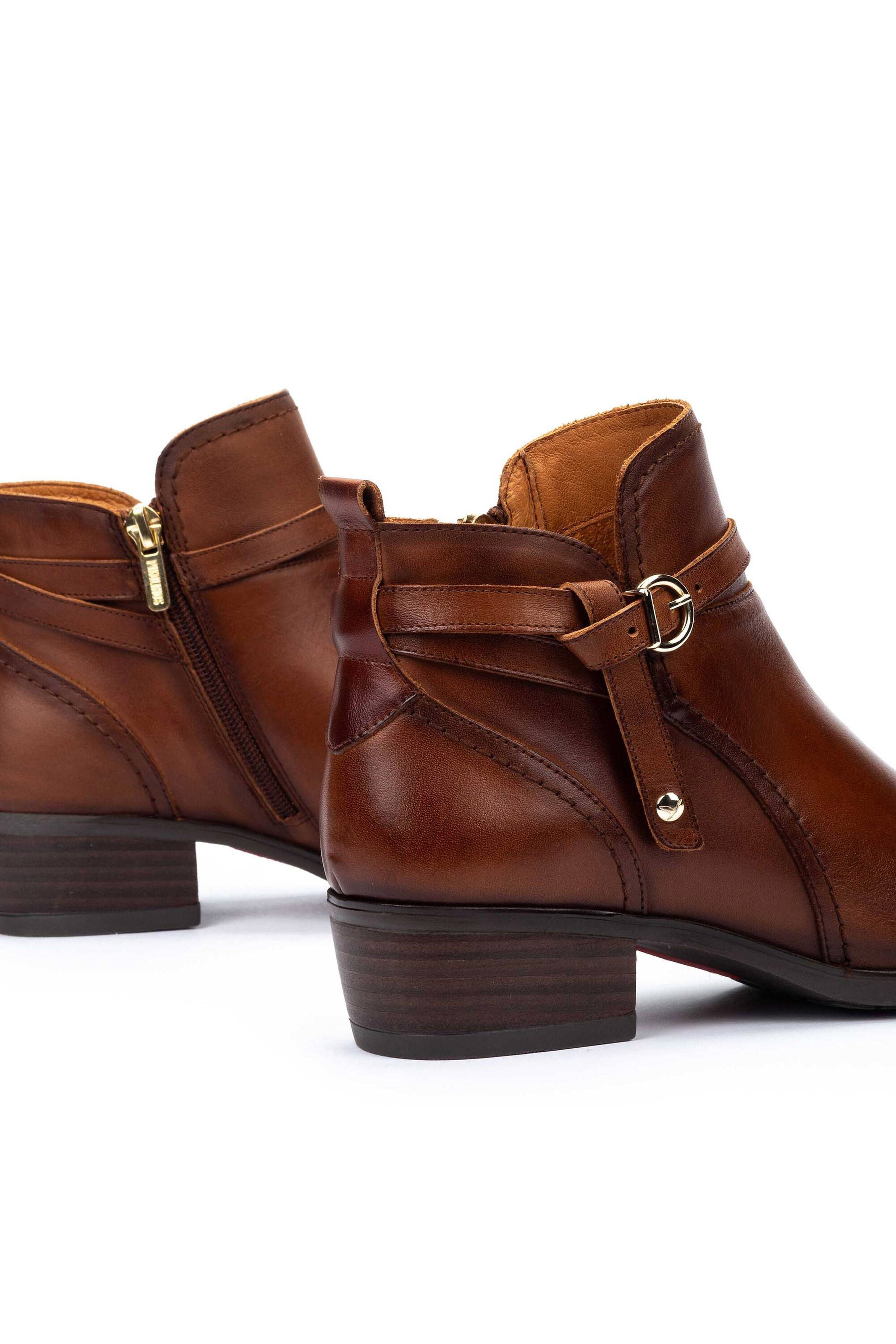 Pikolinos Daroca Leather Heeled Ankle Boots - Cuero