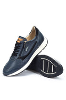 Pikolinos Getafe Leather Side-Zip Trainers - Blue