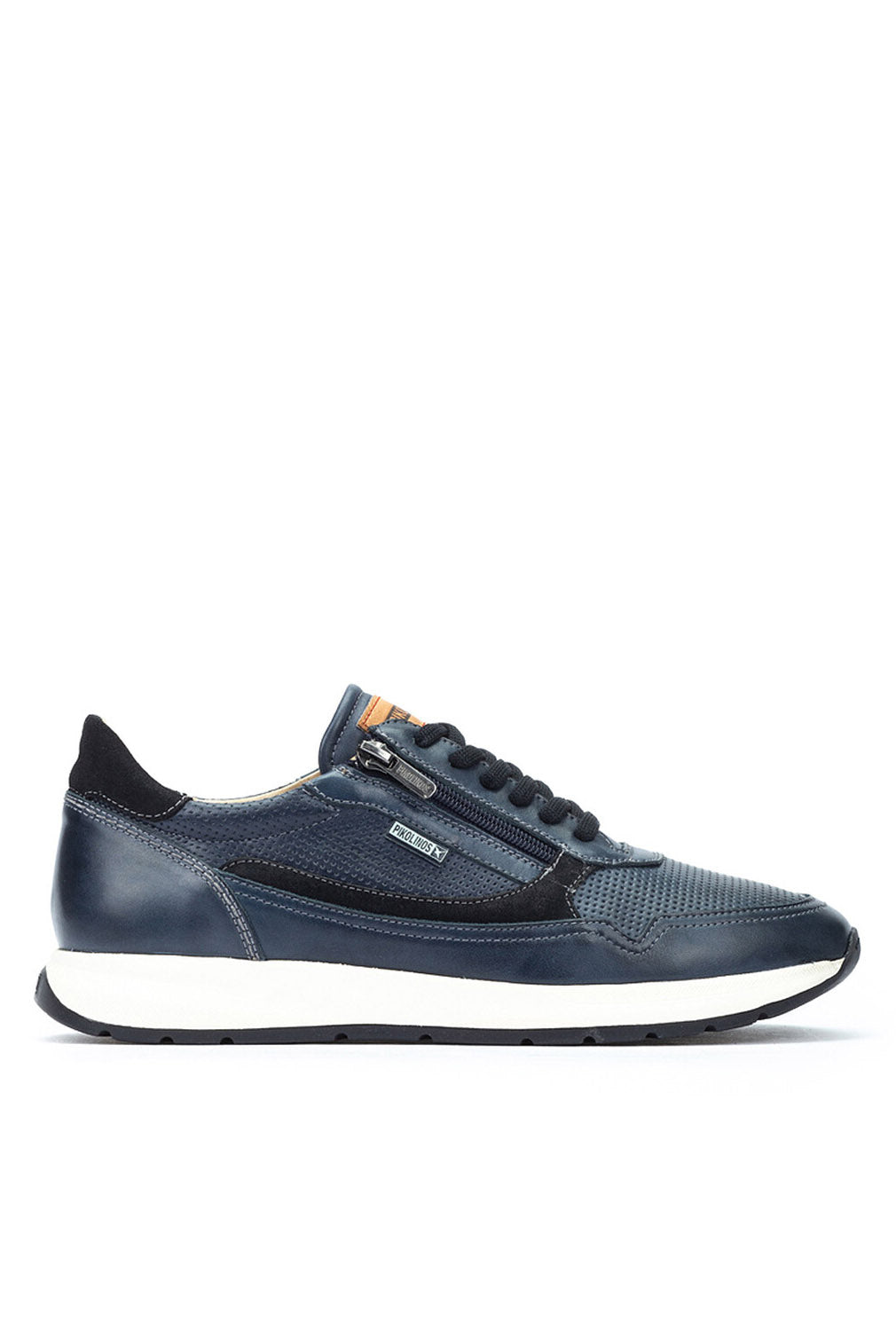 Pikolinos Getafe Leather Side-Zip Trainers - Blue