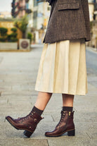 Pikolinos Llanes Leather Heeled Ankle Boot - Caoba