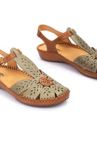 Pikolinos P Vallarta Leather Detail Sandals - Sage