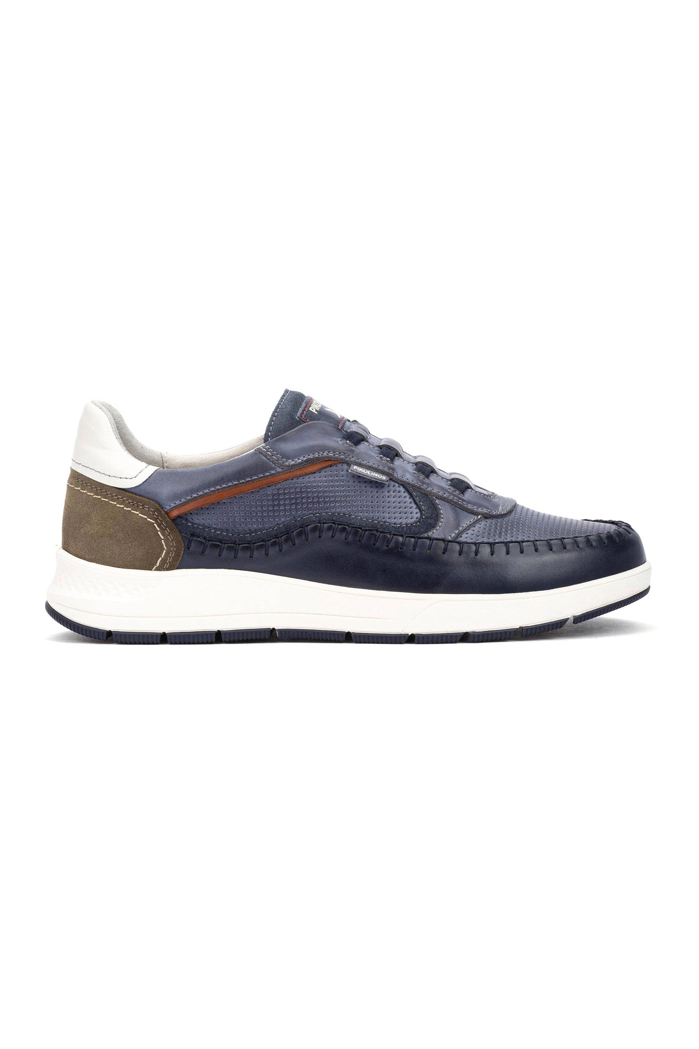 Pikolinos Salamanca Elasticated Leather Trainers - Blue