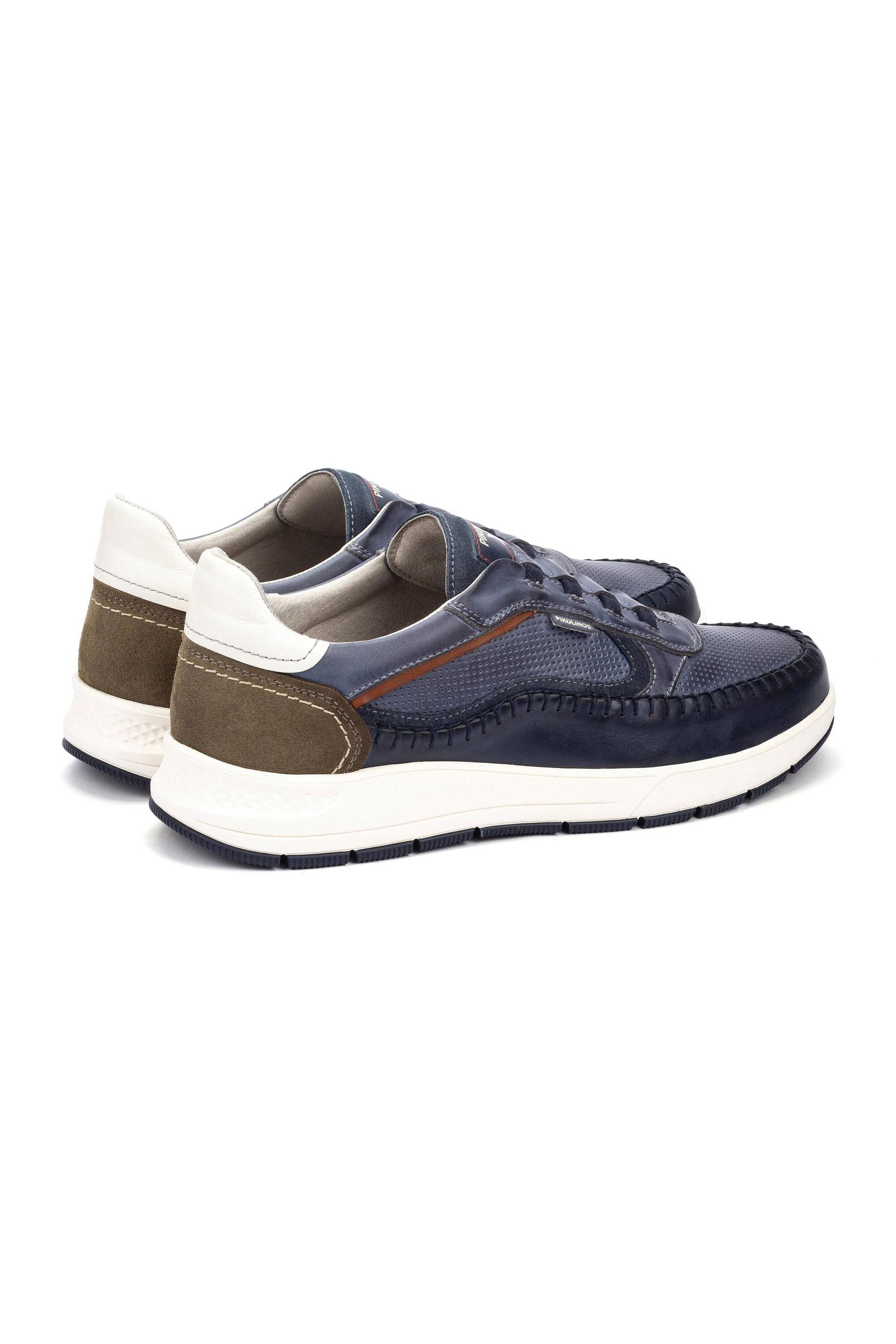 Pikolinos Salamanca Elasticated Leather Trainers - Blue