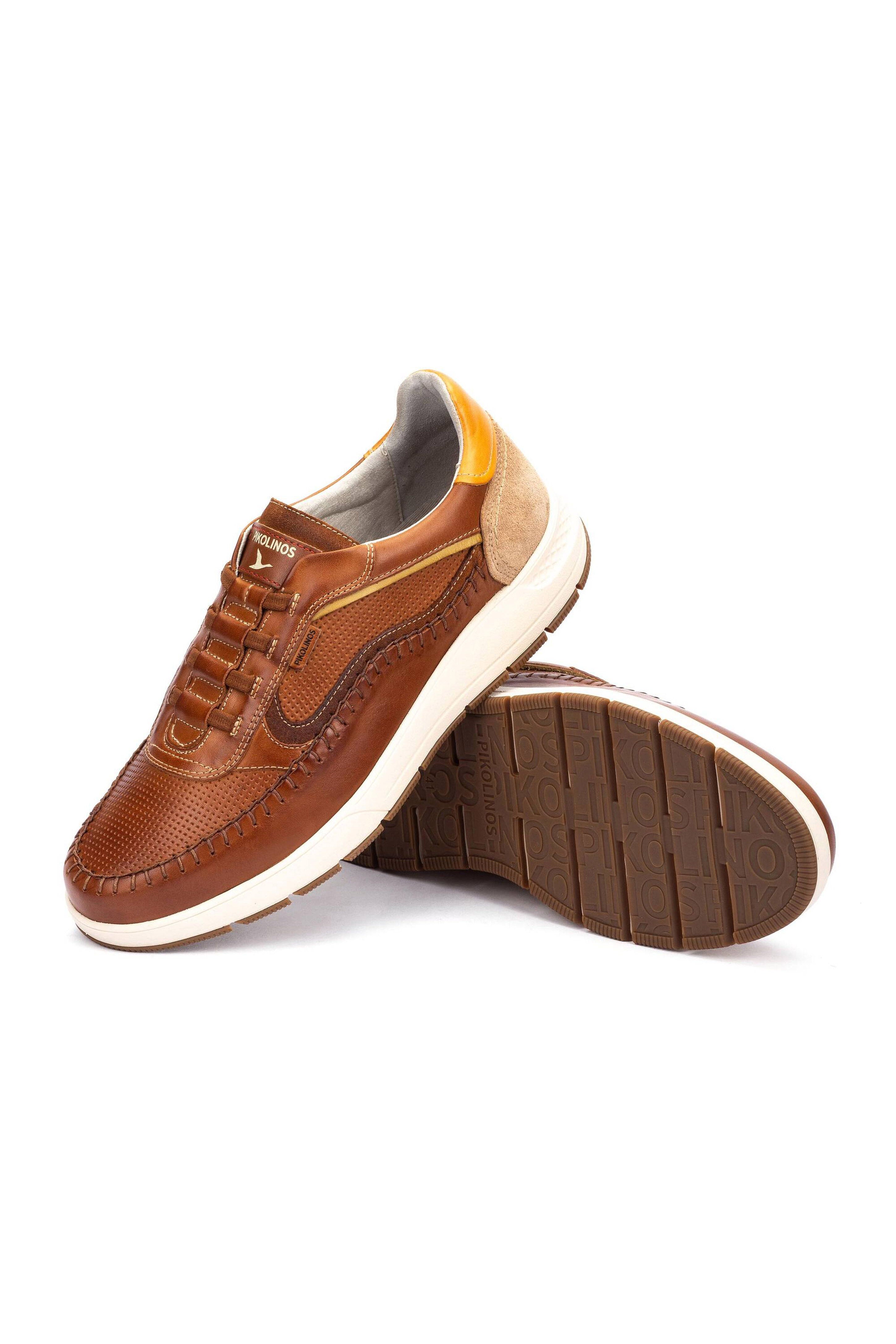Pikolinos Salamanca Elasticated Leather Trainers - Cuero