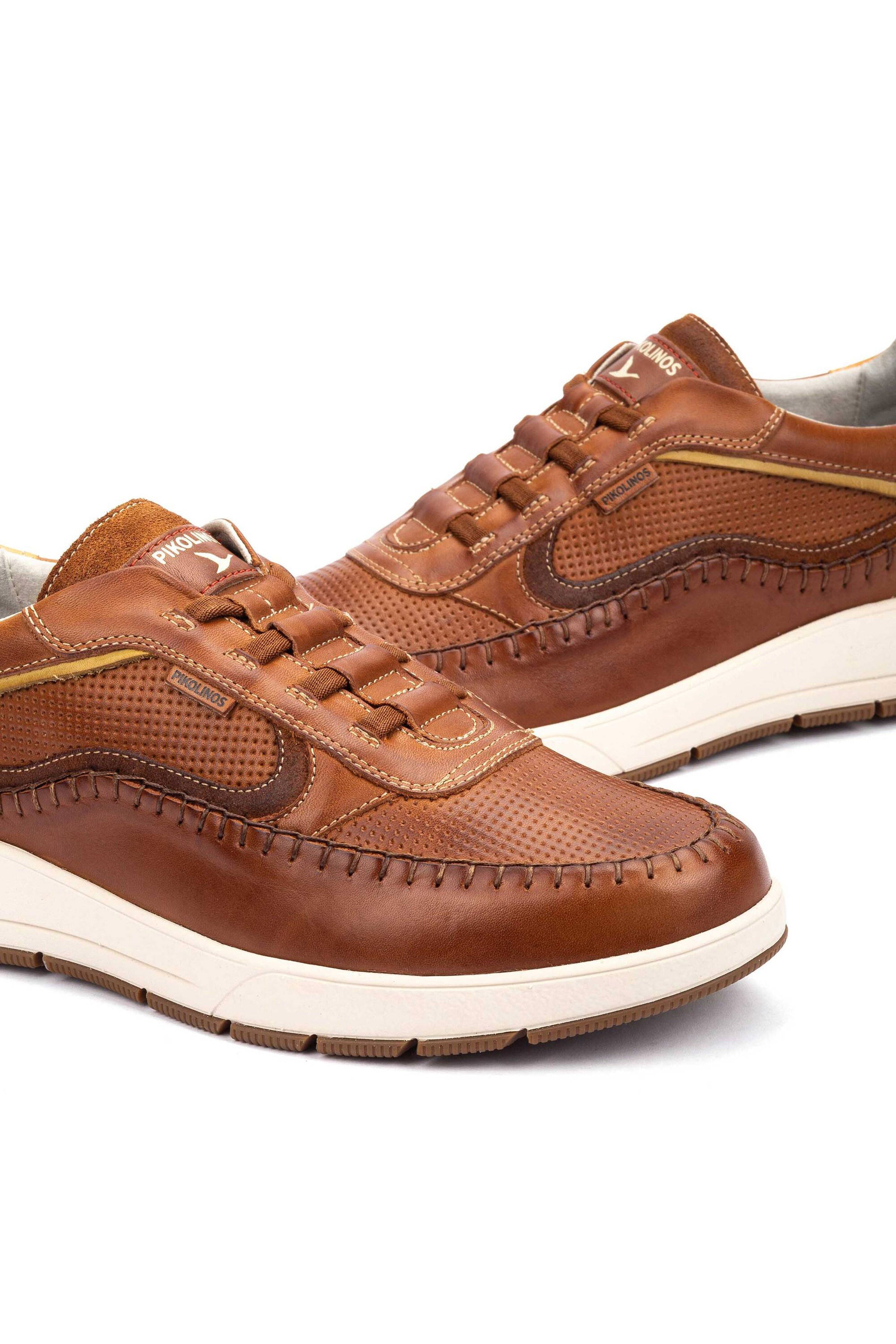 Pikolinos Salamanca Elasticated Leather Trainers - Cuero