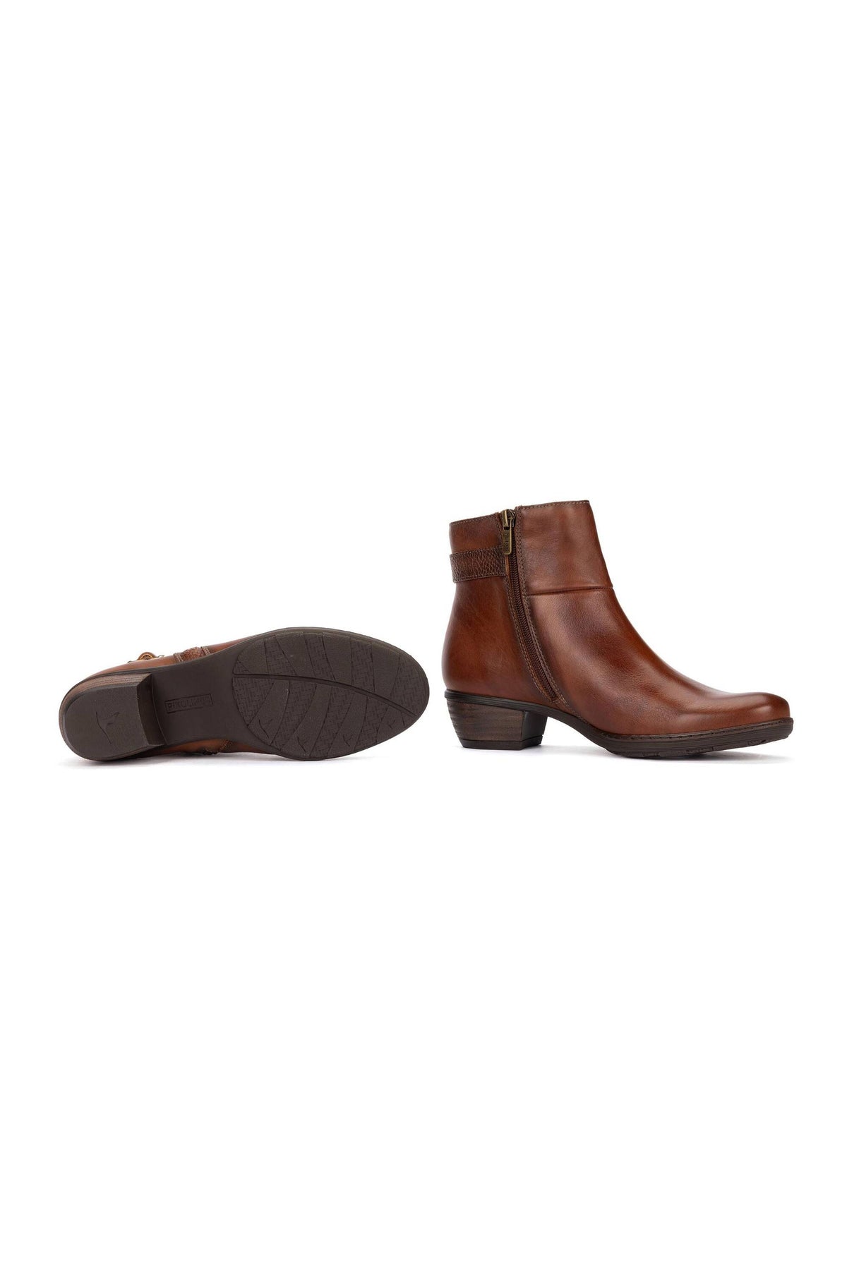 Pikolinos Utiel Leather Heeled Ankle Boots - Cuero