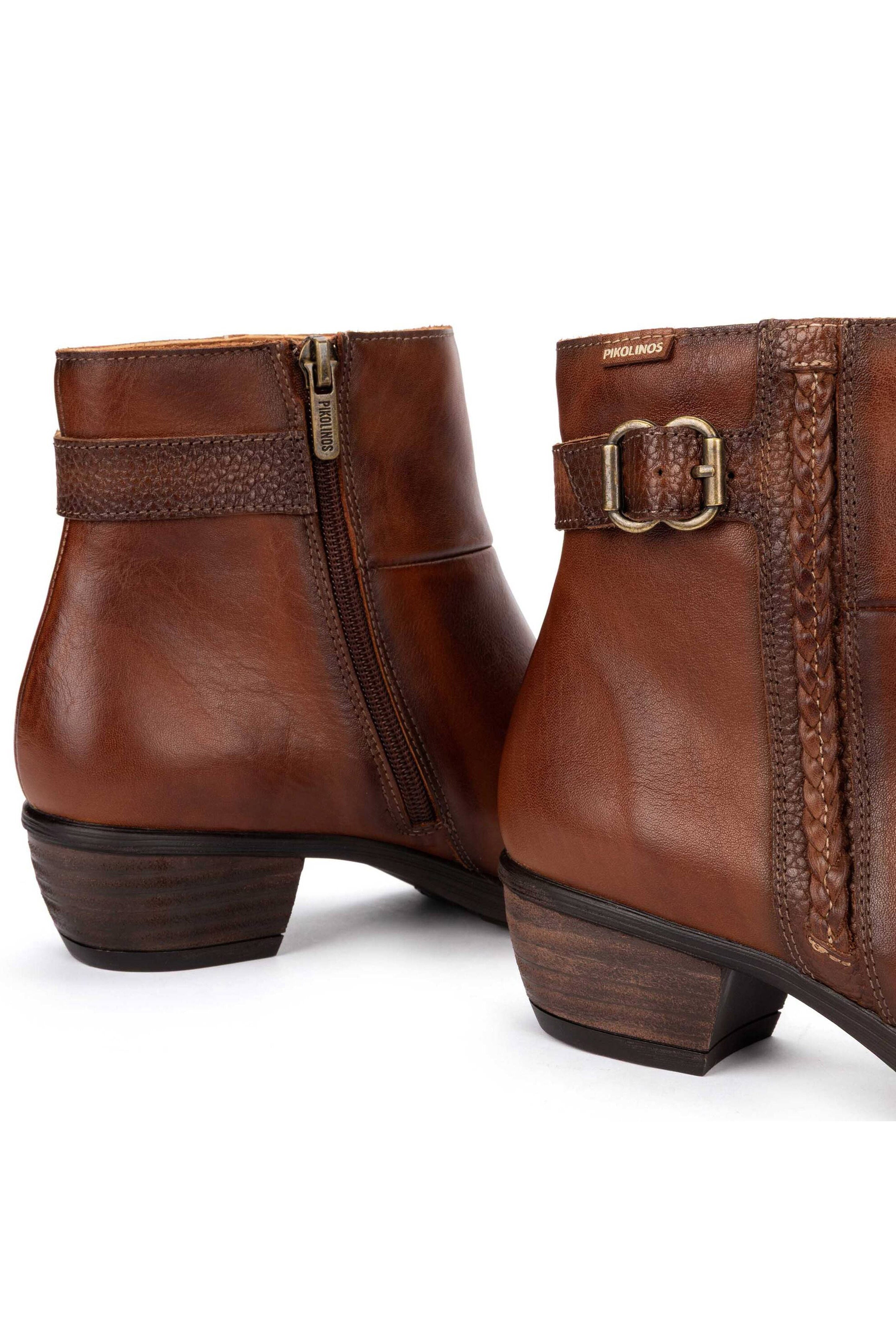 Pikolinos Utiel Leather Heeled Ankle Boots - Cuero
