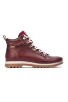 Pikolinos Vigo Leather Lace-Up Ankle Boots With  Zip - Arcilla
