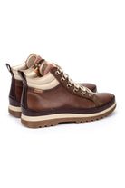 Pikolinos Vigo Leather Lace-Up Ankle Boots With  Zip - Topo