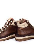 Pikolinos Vigo Leather Lace-Up Ankle Boots With  Zip - Topo