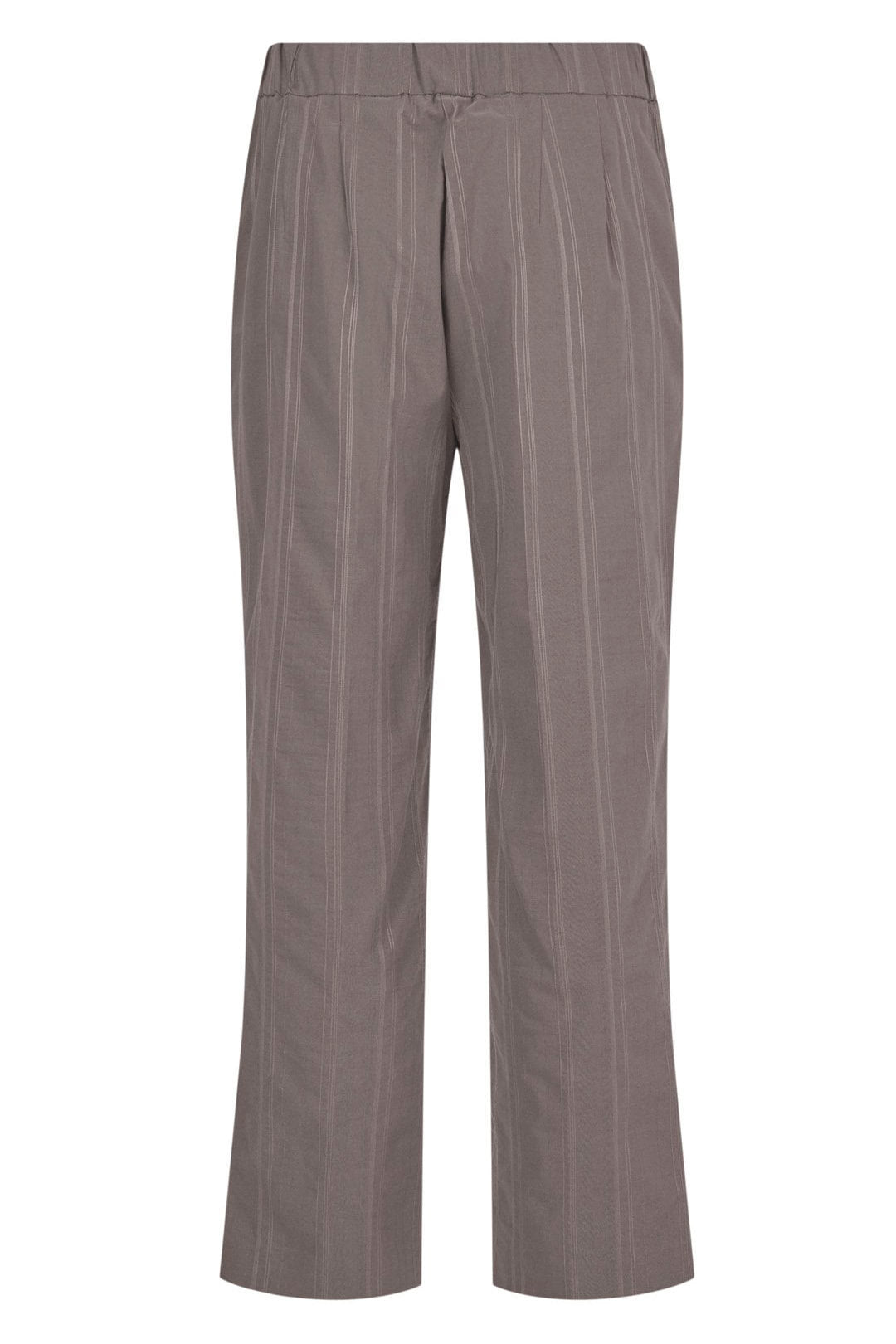 Robell Anna 09 27" Seersucker Ankle Grazer Trousers - Almond Brown
