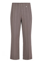 Robell Anna 09 27" Seersucker Ankle Grazer Trousers - Almond Brown