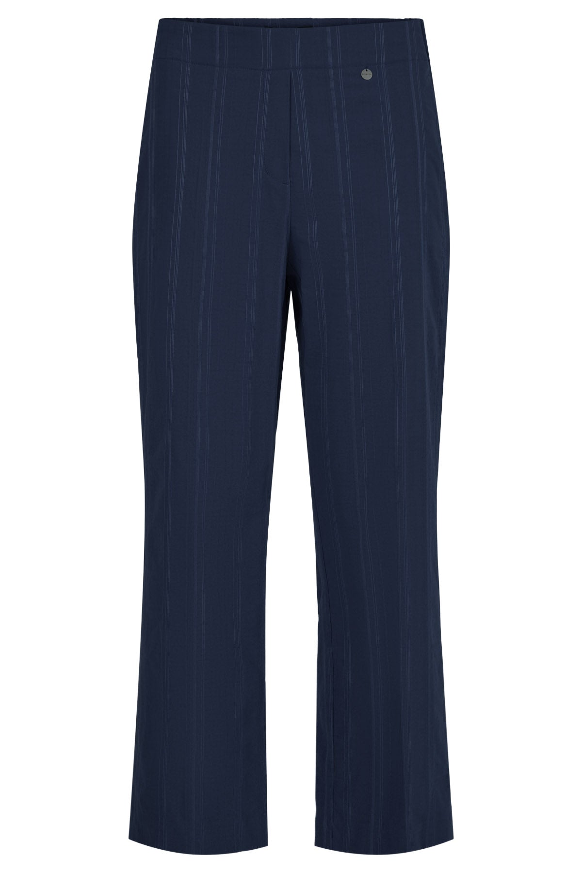 Robell Anna 09 27" Seersucker Ankle Grazer Trousers - Navy