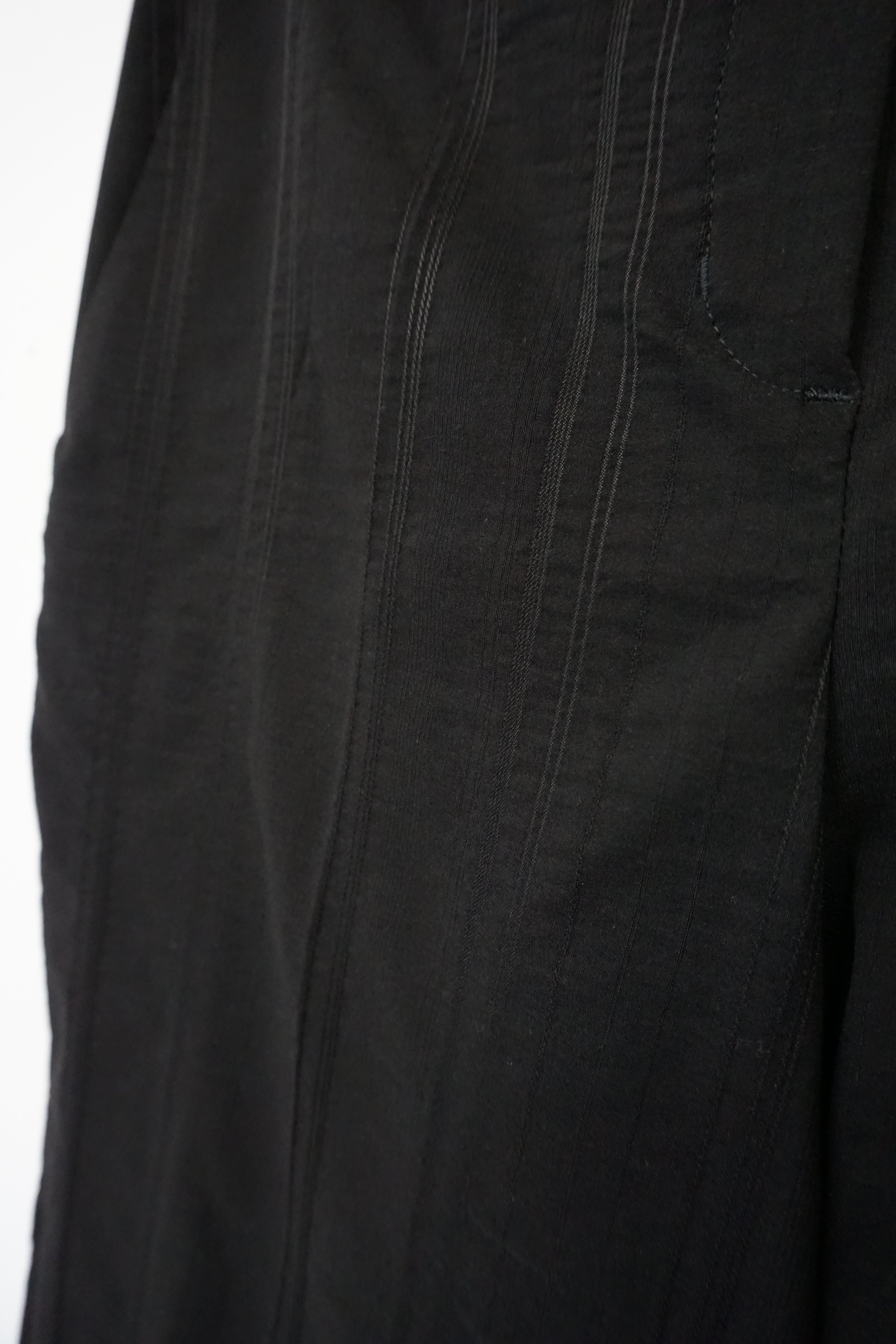 Robell Anna 09 Seersucker Cotton Blend Ankle Grazer Trousers - Black