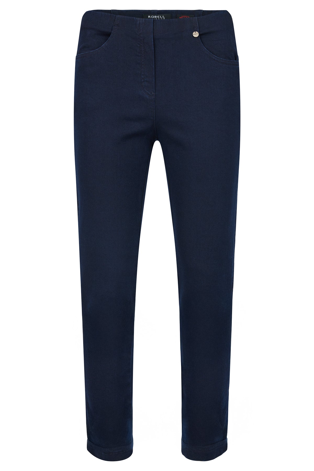 Robell Bella 09 Straight Ankle Grazer Jeans - Navy