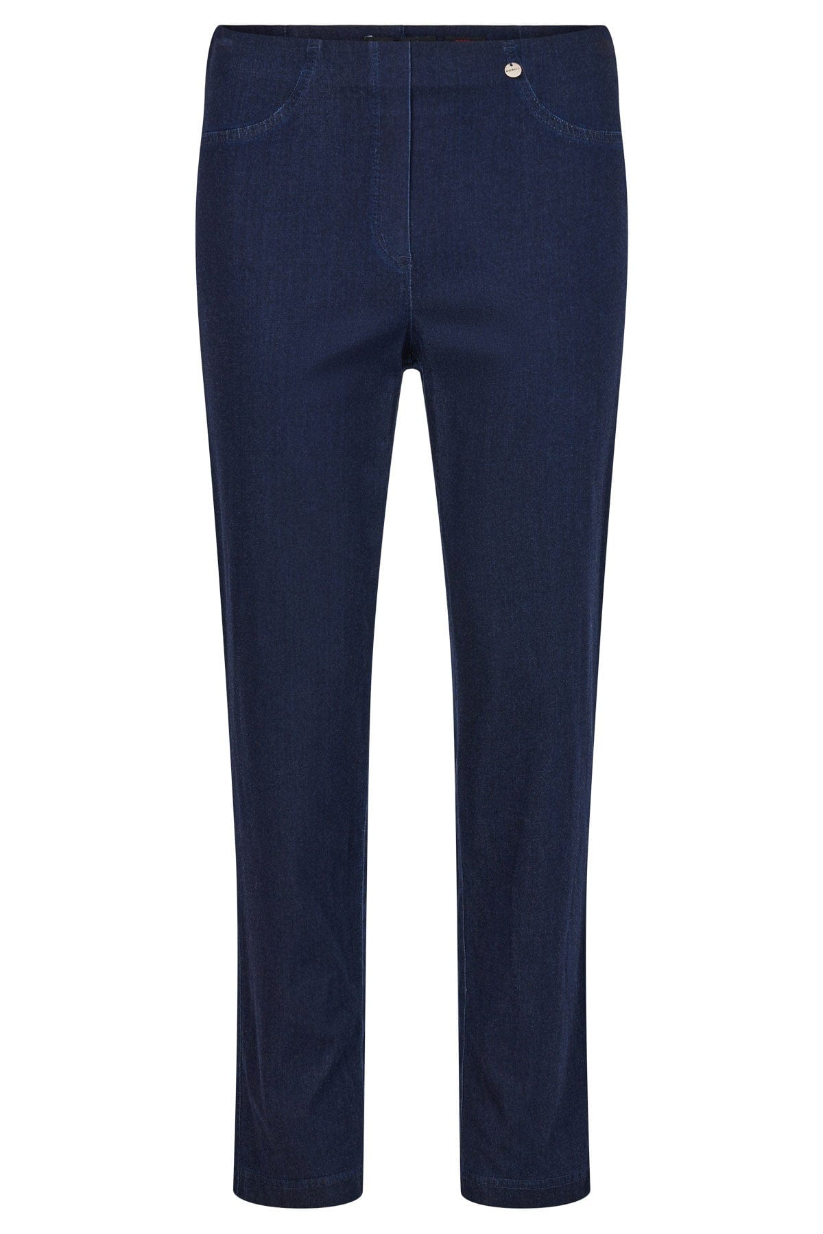 Robell Bella 09 Stretch Denim Ankle Grazer Trousers - Deep Cobalt Blue