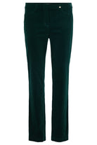 Robell Bella 29" Fine Needlecord Trousers - Dark Green