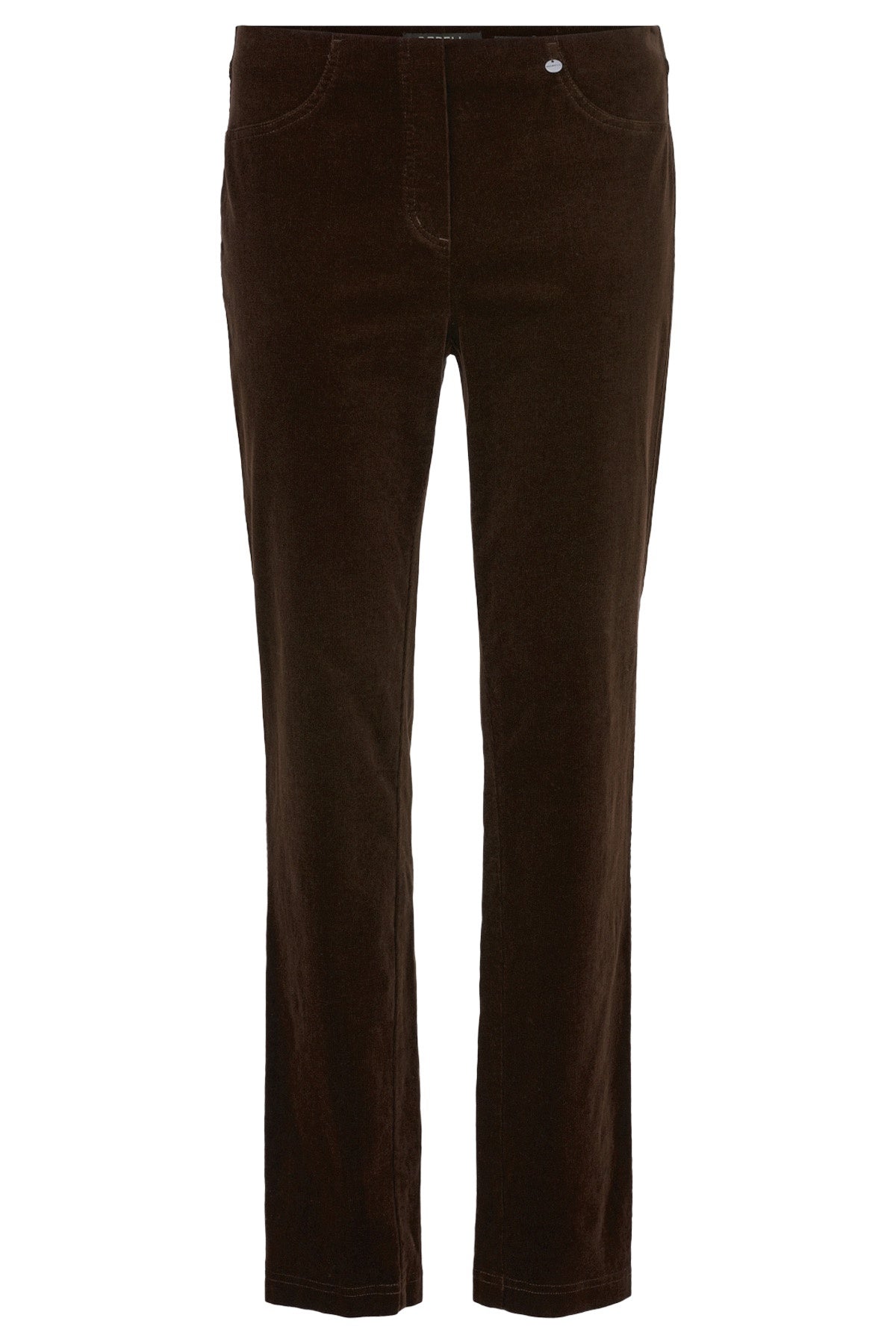 Robell Bella 29" Fine Needlecord Trousers - Toffee