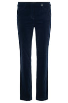 Robell Bella 29" Leg Fine Needlecord Trousers - Navy