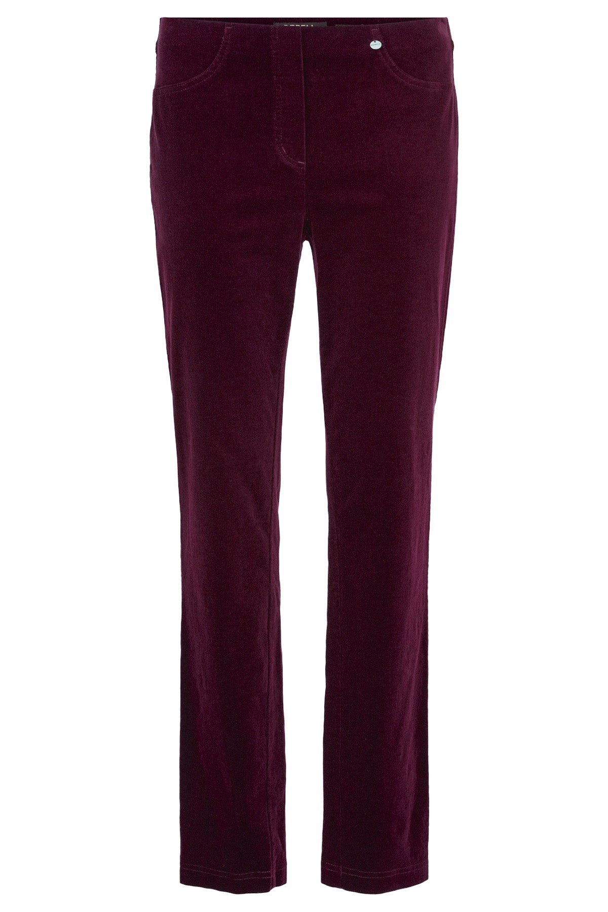 Robell Bella 29" Leg Fine Needlecord Trousers - Sangria