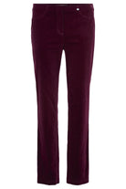 Robell Bella 29" Leg Fine Needlecord Trousers - Sangria