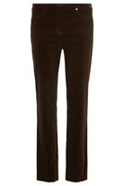 Robell Bella 29" Leg Fine Needlecord Trousers - Toffee