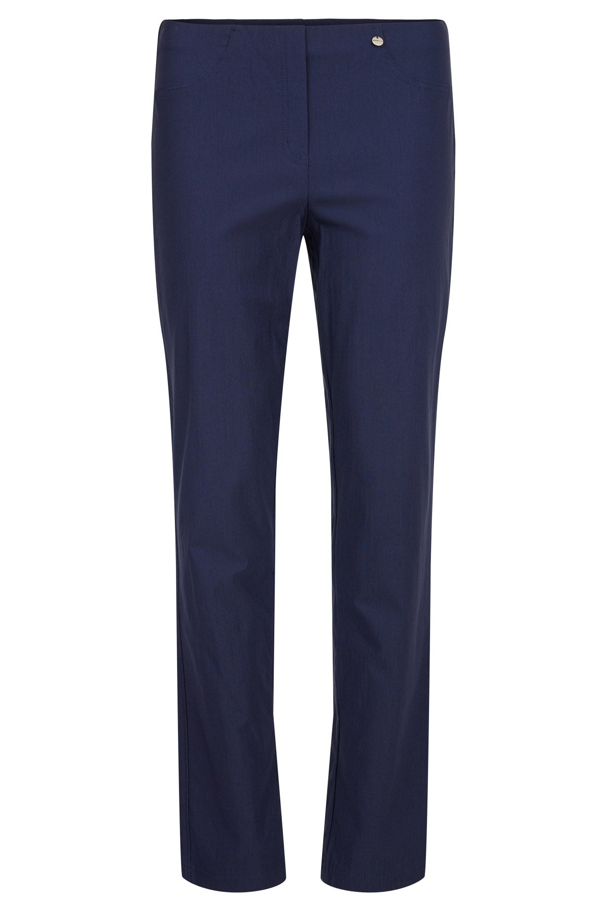 Robell Bella 31" Leg Fleece Lined Winter Weight Trousers - Navy