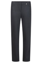 Robell Bella 31" Leg Wool Blend Winter Weight Trousers - Black