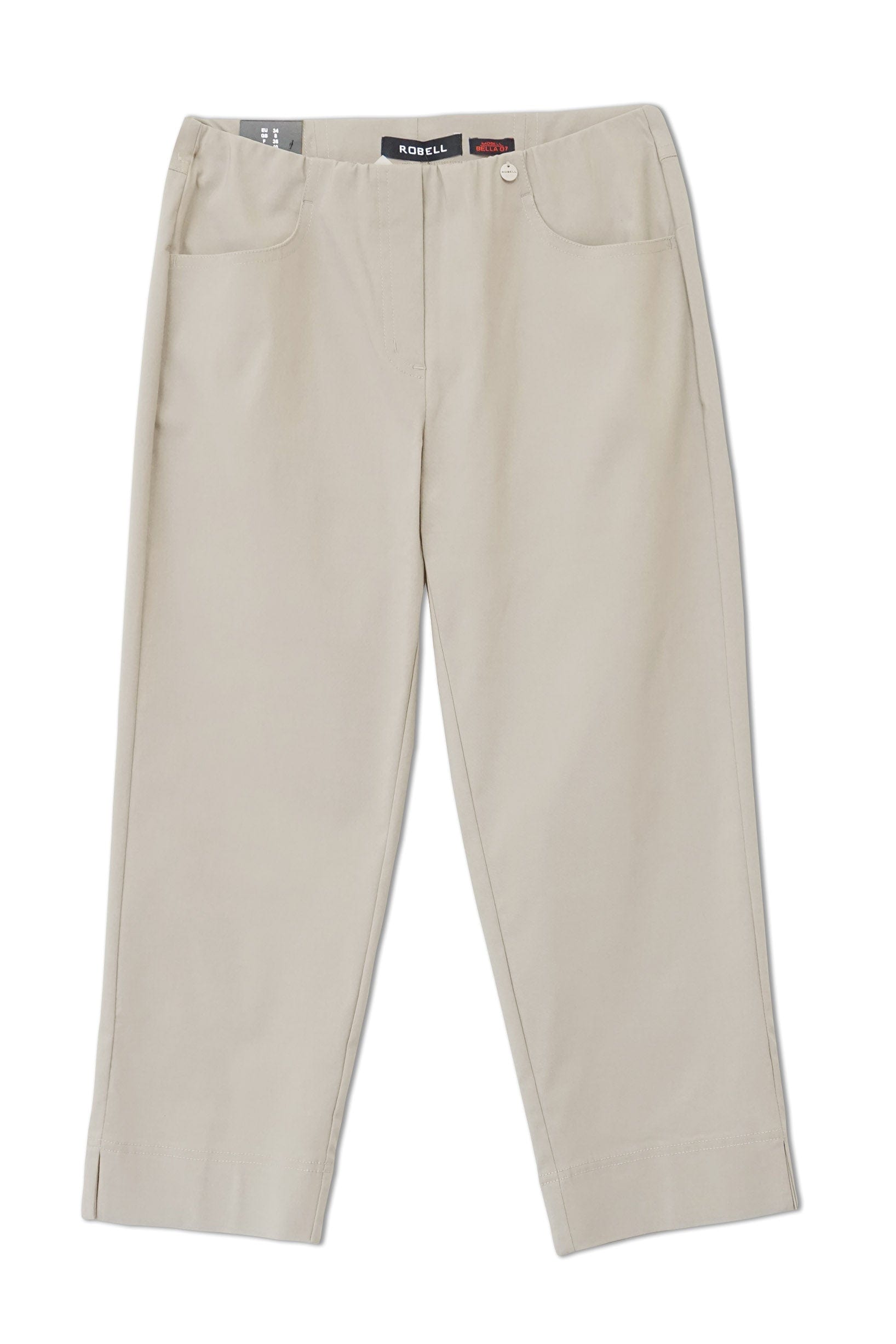 Robell Bella P 07 Cropped Trousers - Sand
