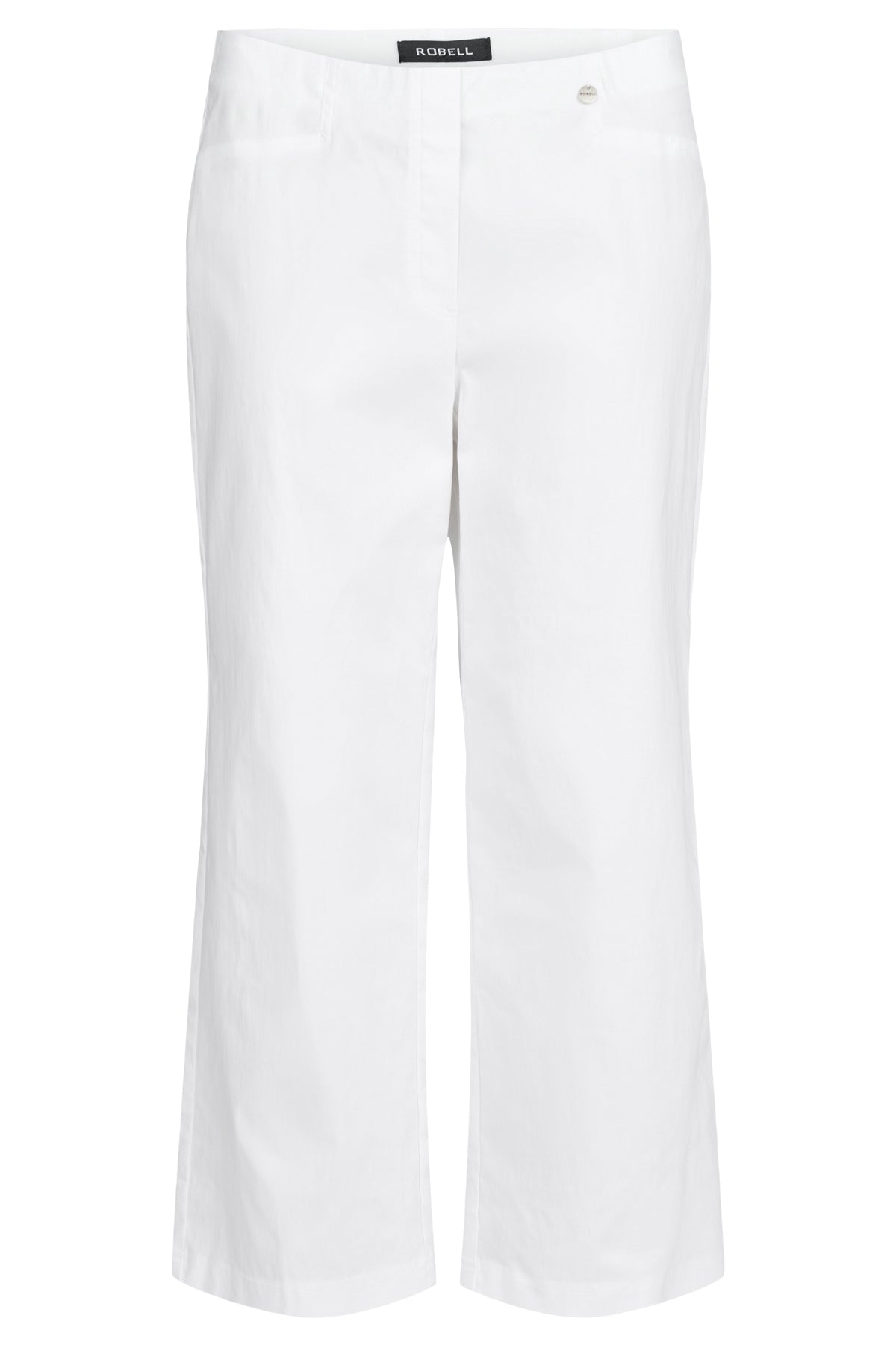 Robell Efi 09 Wide Leg Ankle Grazer Trousers - White