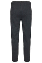 Robell Rose 09 27" Leg Check Trousers - Dark Grey