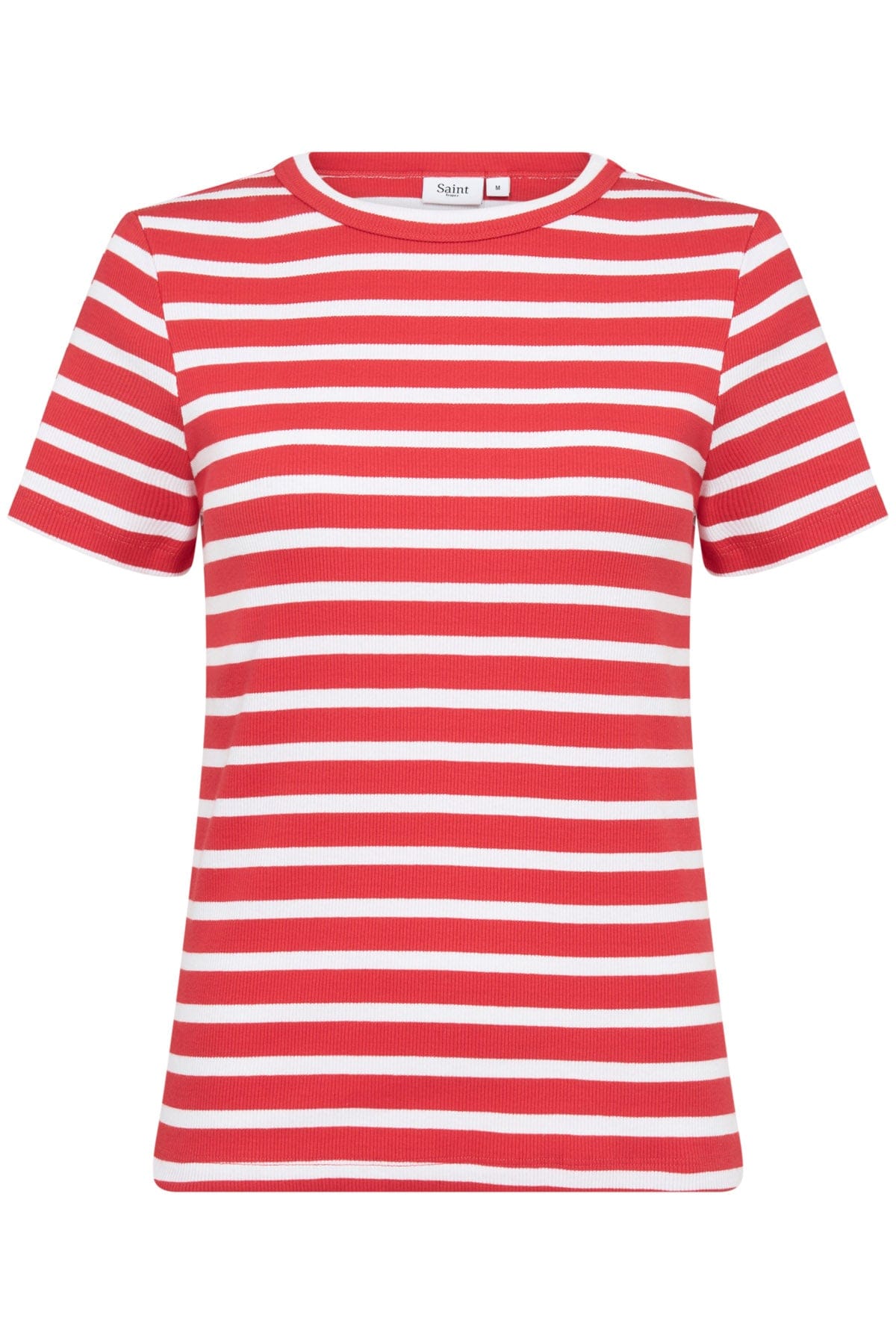 Saint Tropez Aster Stripe T-Shirt - Flame White Stripe