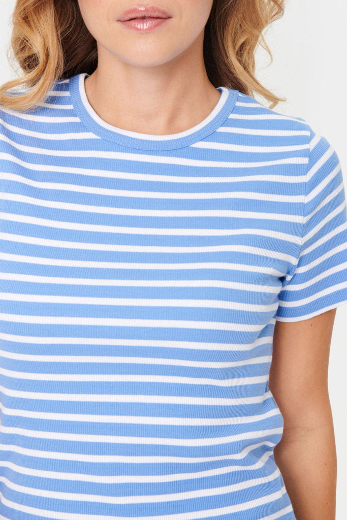 Saint Tropez Aster Stripe T-Shirt - Ultramarine