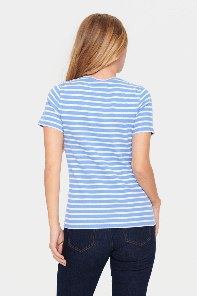 Saint Tropez Aster Stripe T-Shirt - Ultramarine