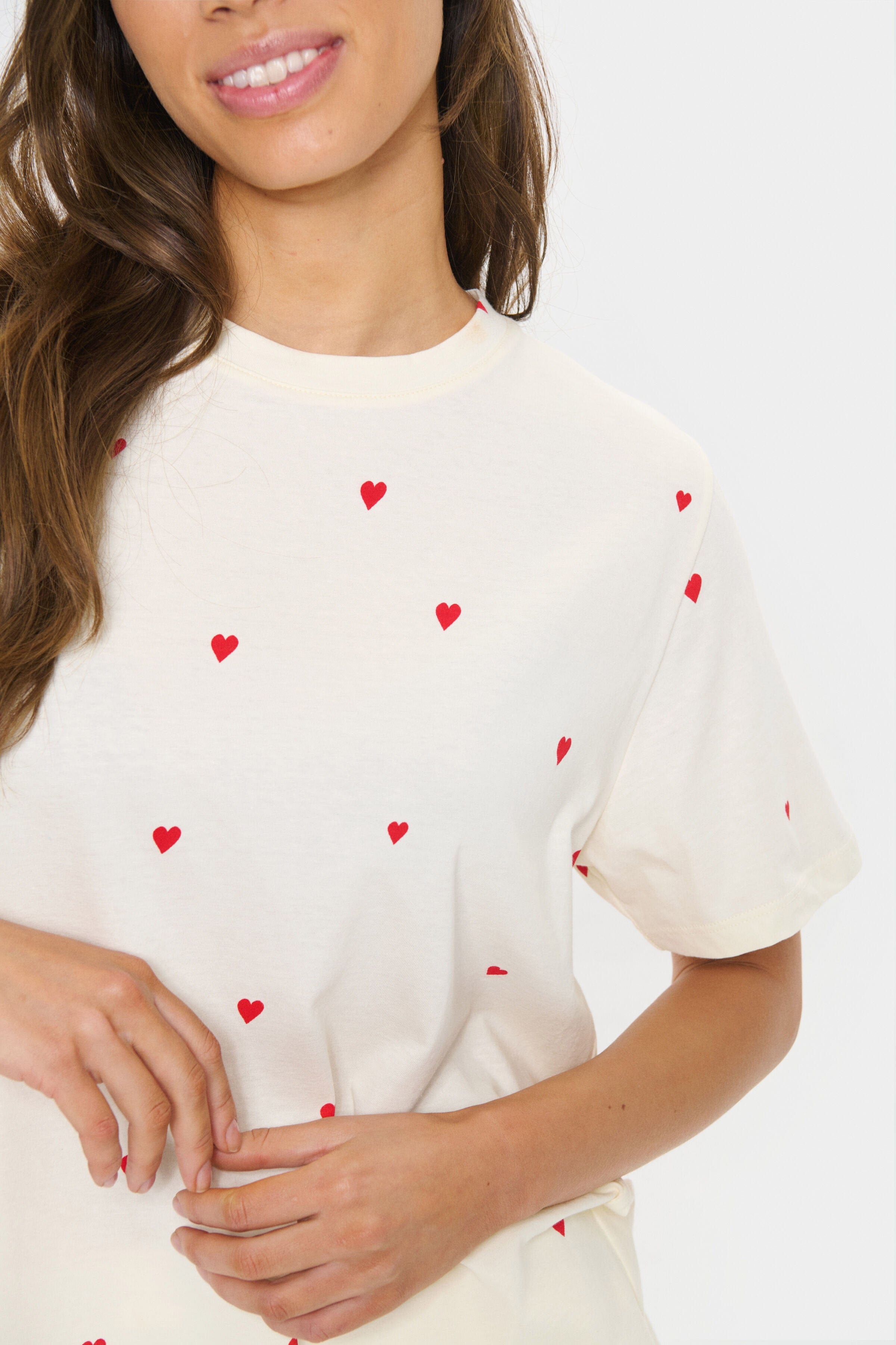 Saint Tropez Dagni Printed T-Shirt - Ice Flame Hearts