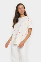Saint Tropez Dagni Printed T-Shirt - Ice Flame Hearts