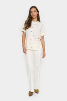 Saint Tropez Dagni Printed T-Shirt - Ice Flame Hearts